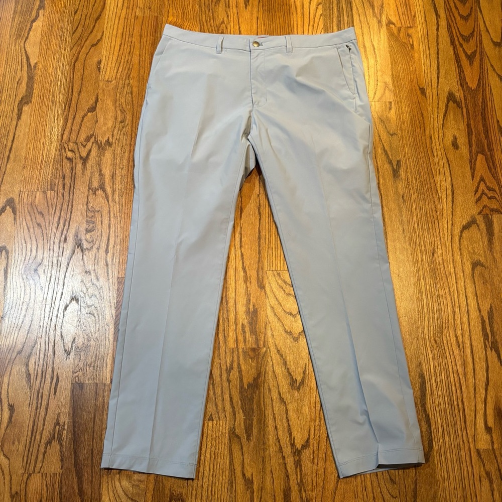 UNTUCKit Men’s Performance Pants 38x32 Light Blue Stretch Travel Tech Chino‎